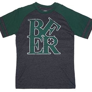 LUCKY TEE "BEER" MEN GRAY GREEN TEE